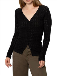 Sanctuary Fitted Raglan Tee in black - women's long sleeve top