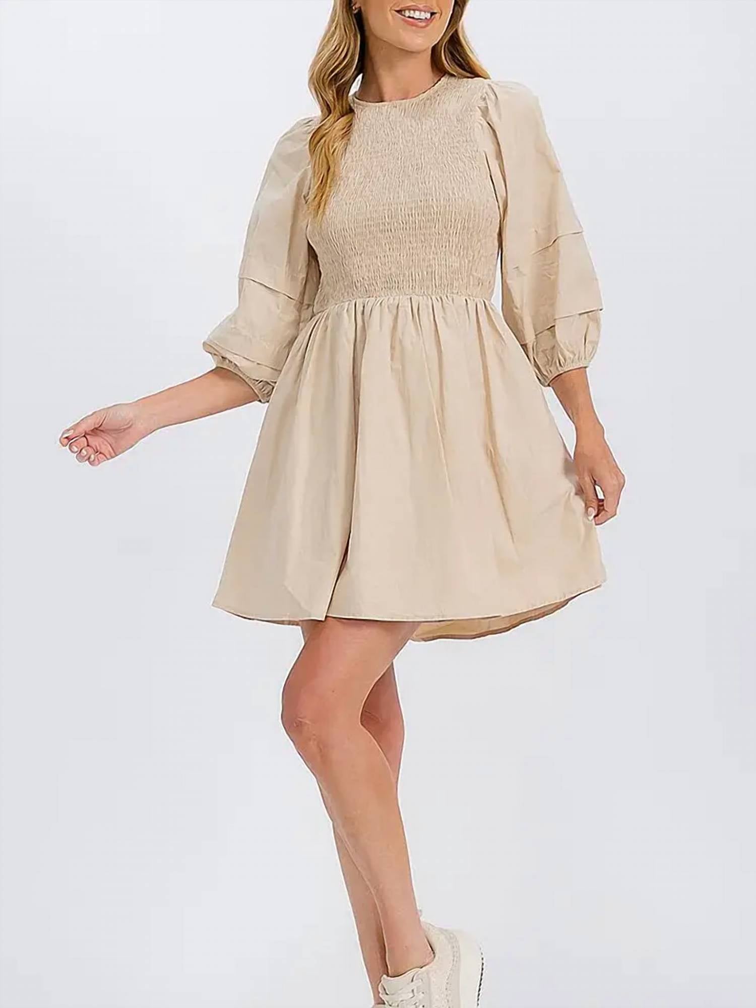 In The Beginning - Arron Smocked Dress