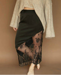 Mimosa - Satler Lace Midi Skirt
