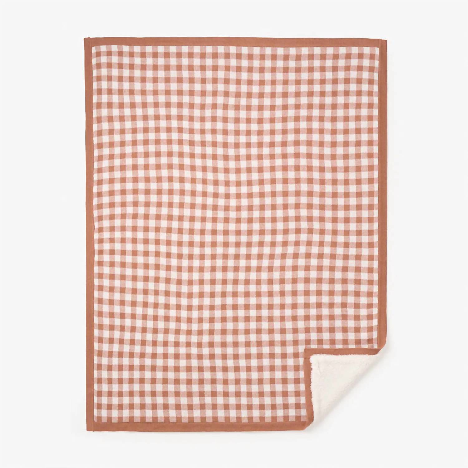 Elegant Baby - Kid's Gingham Fur Back Blanket