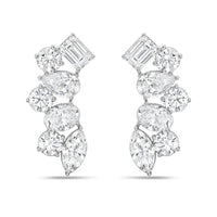 Diana M Jewels - Women's Radiant 6 Carat Diamond Stud Earrings