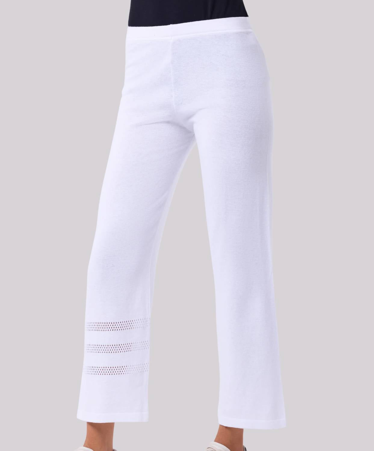 Angel Apparel - Crochet Inset Knit Pants