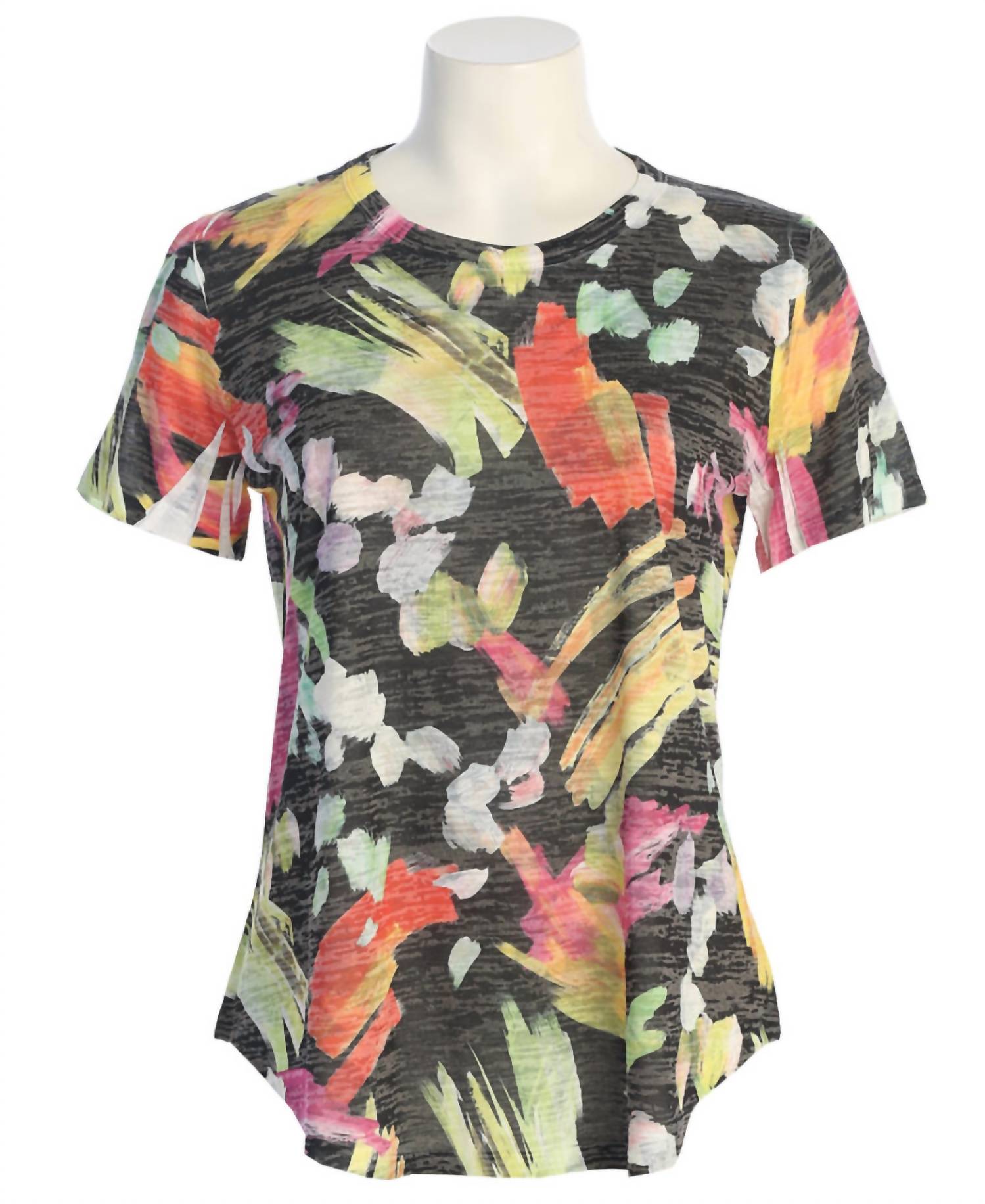 Jess & Jane - Women's Blossom Burnout Round Hem Top