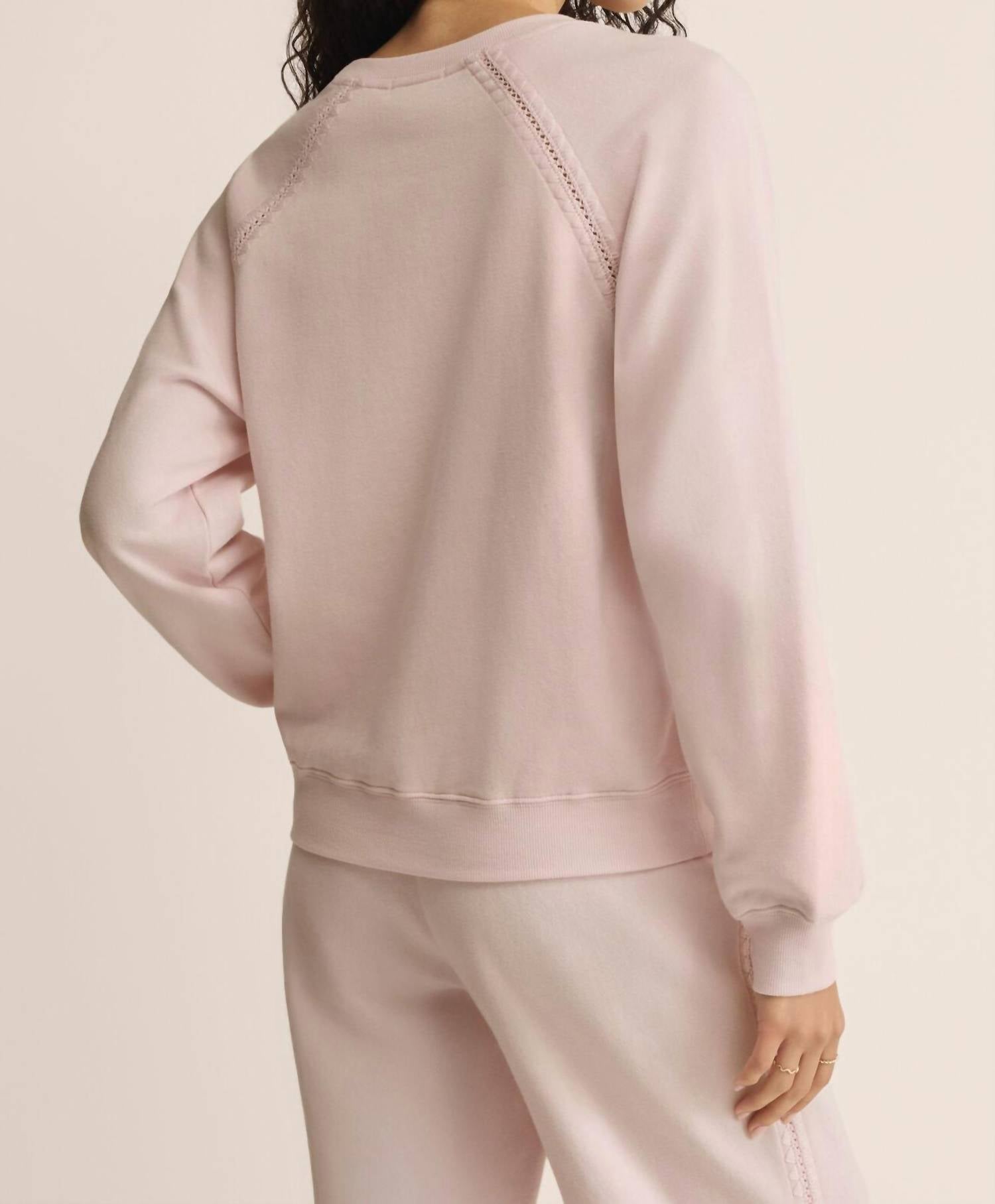 Z Supply Allie All Around Sweatshirt in blush - women's top - view 4