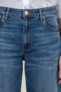 KUT FROM THE KLOTH Ashley High Rise Slouchy Barrel Leg Jeans in dedication w dark base - women's jeans - view 4