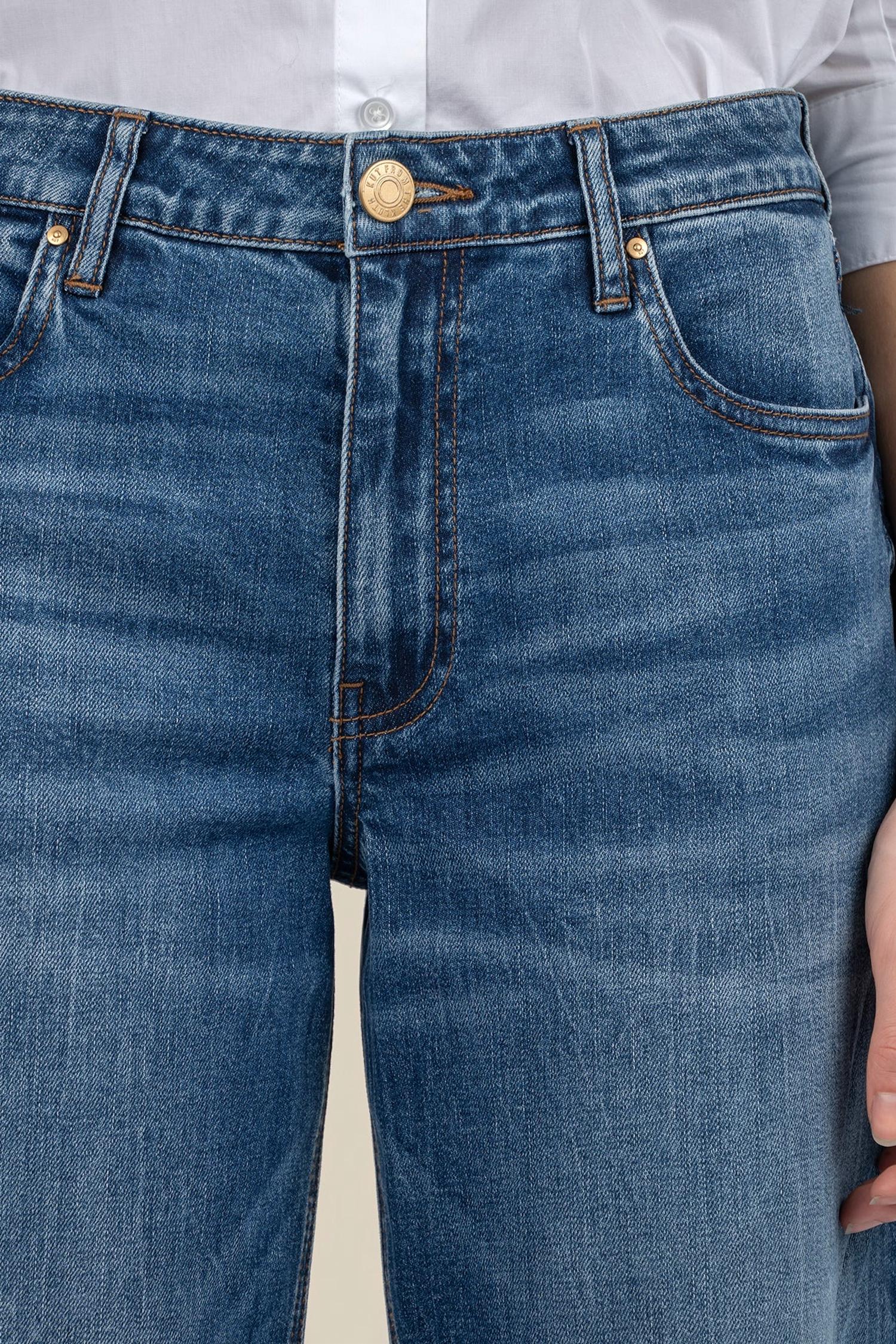 KUT FROM THE KLOTH Ashley High Rise Slouchy Barrel Leg Jeans in dedication w dark base - women's jeans - view 4