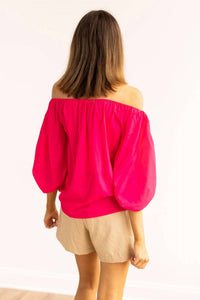Grace + Emma - Elastic Waistband Solid Shorts