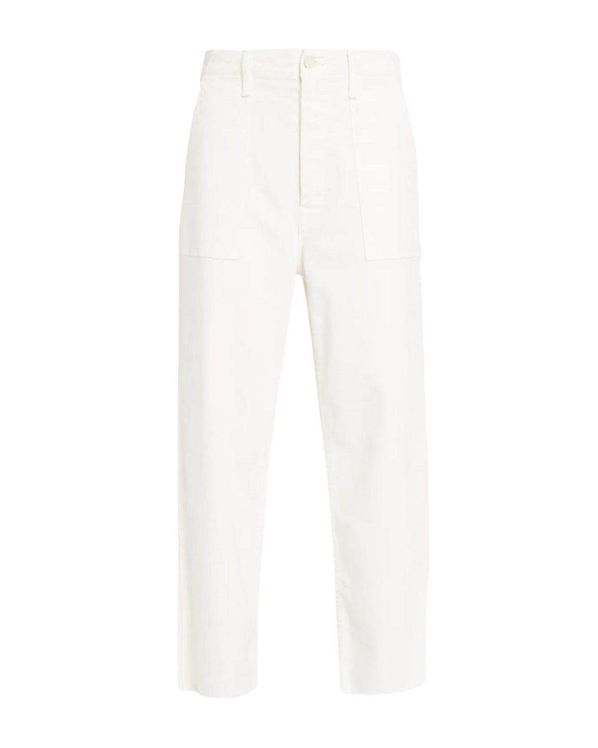 Mother Patch Pocket Private Ankle Fray Pant in cream puffs - women's pants - detail view