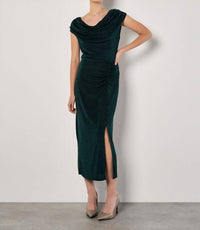 Apricot - Wicked Shiny Ruched Dress