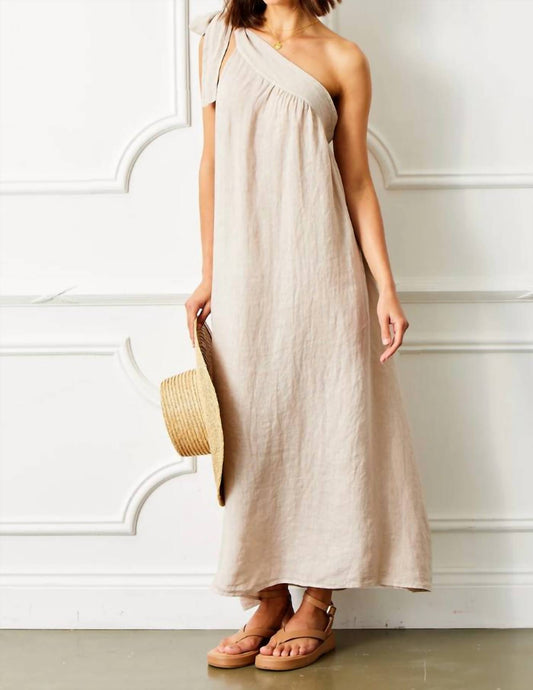 Dylan - Suzy D Siena Linen One Shoulder Dress