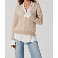 Astr - Jianna Mixed Media Layered Sweater