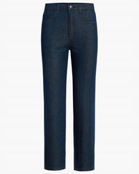 Favorite Daughter Women's The Valentina Super High Rise Straight Jean in blue denim - women's jeans - view 6