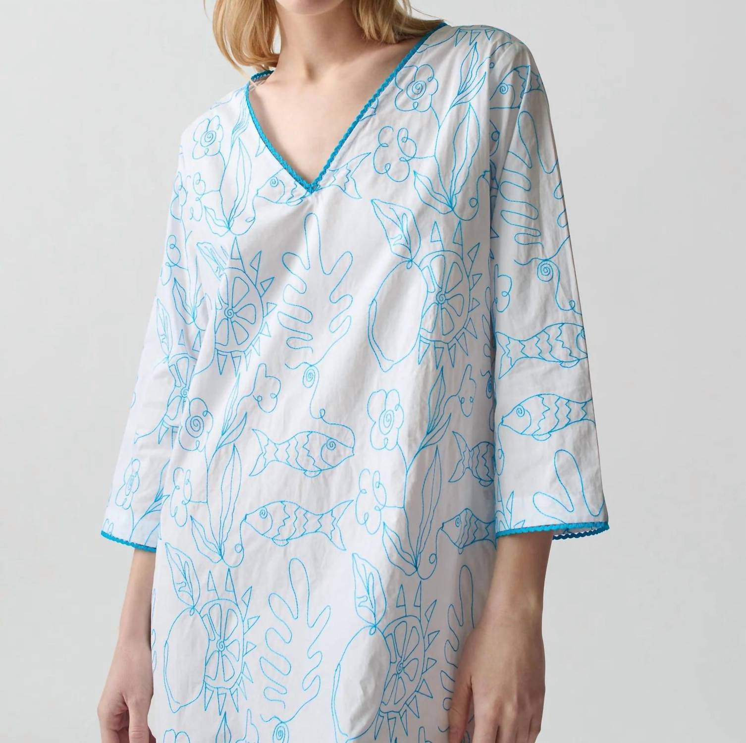 Lingua Franca - Petra V-neck Caftan Tunic