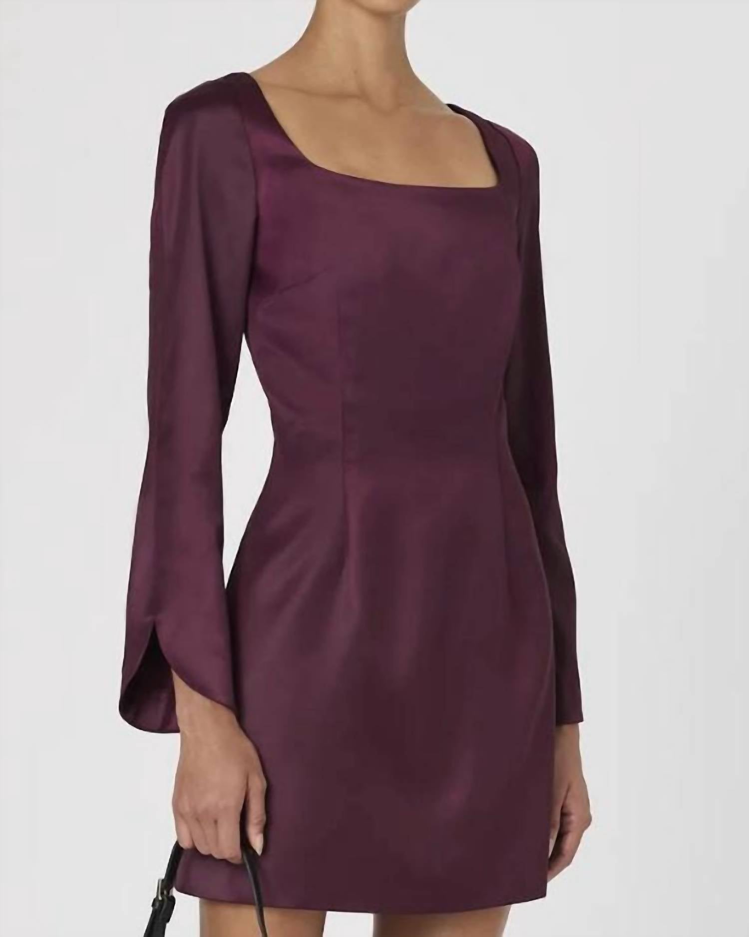 French Connection - Satin Scoop Neck Mini Dress
