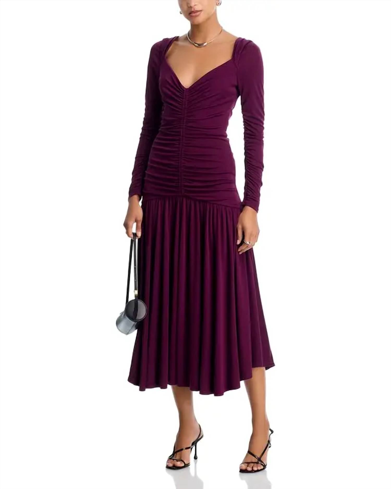 Cinq A Sept - Evedene Ruched Midi Dress