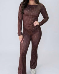 Kimberly C Power Dots Set in brown - women's sleepwear