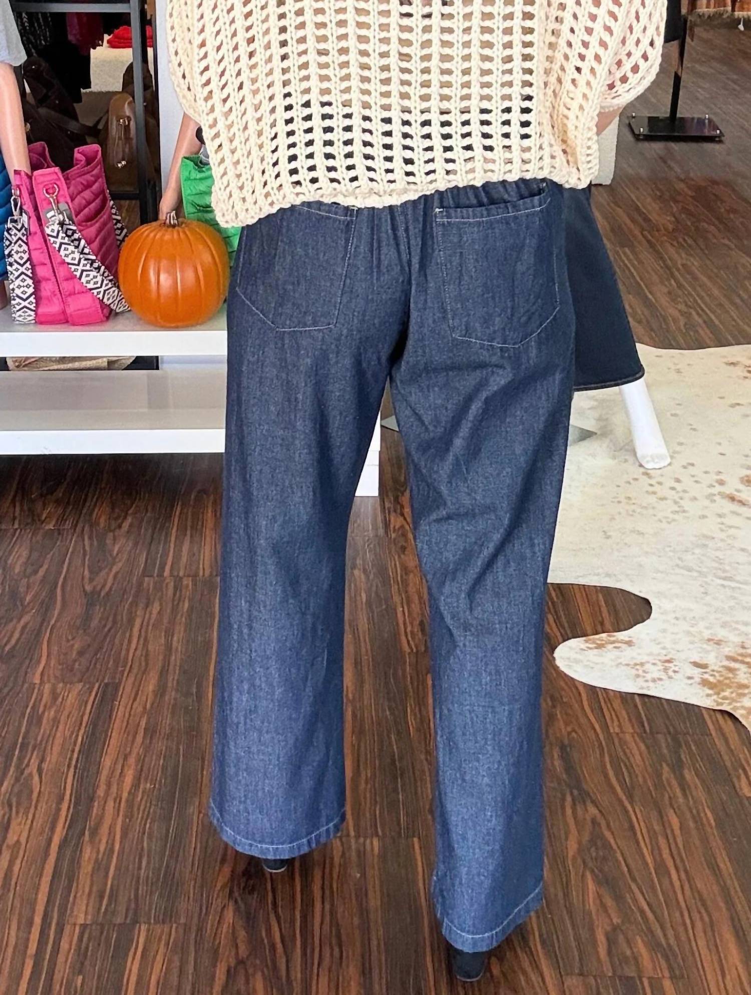 Thml - Denim Elastic Waist Pants