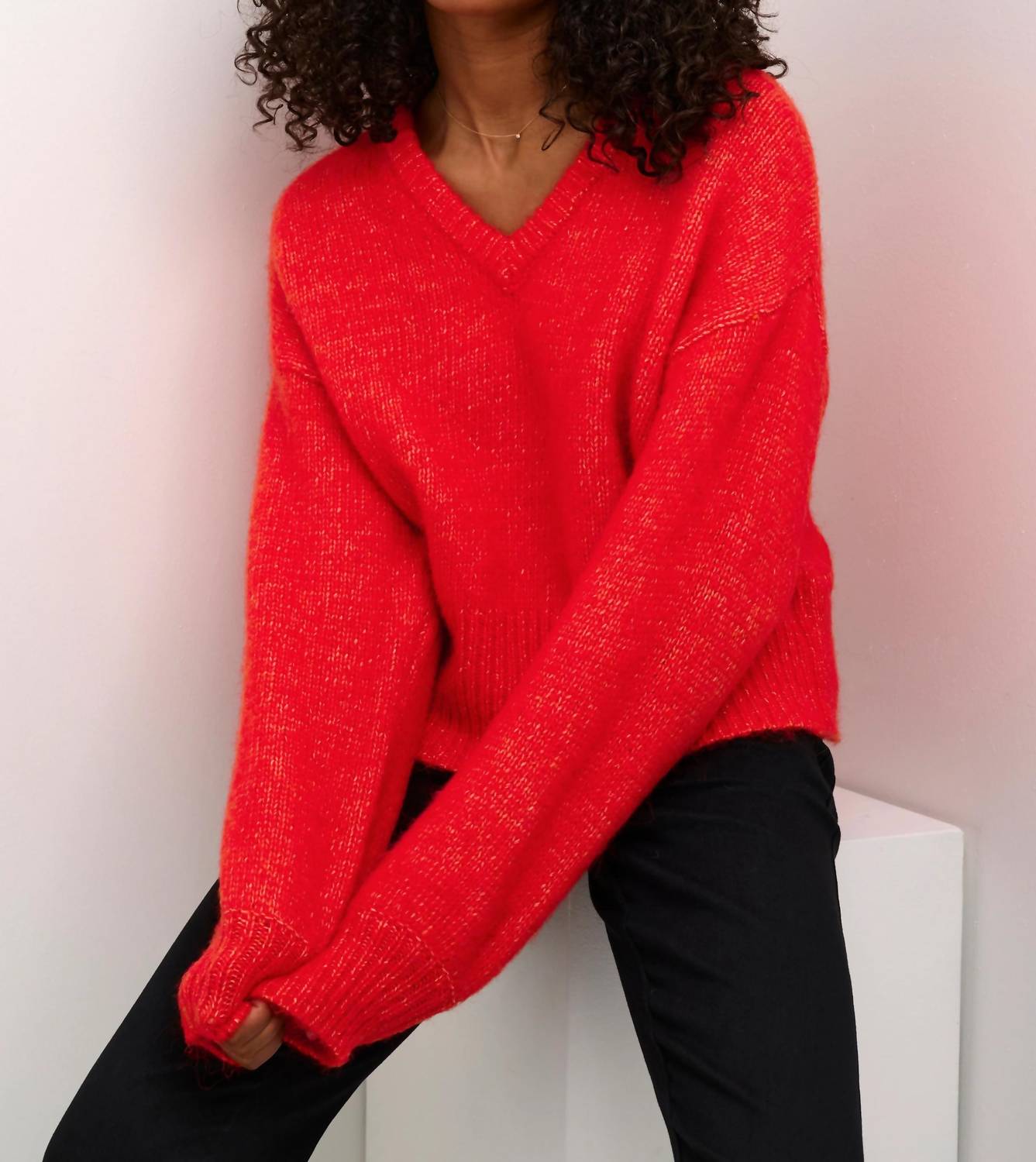 Kaffe - Katrina V-neck Casual Fit Pullover Sweater