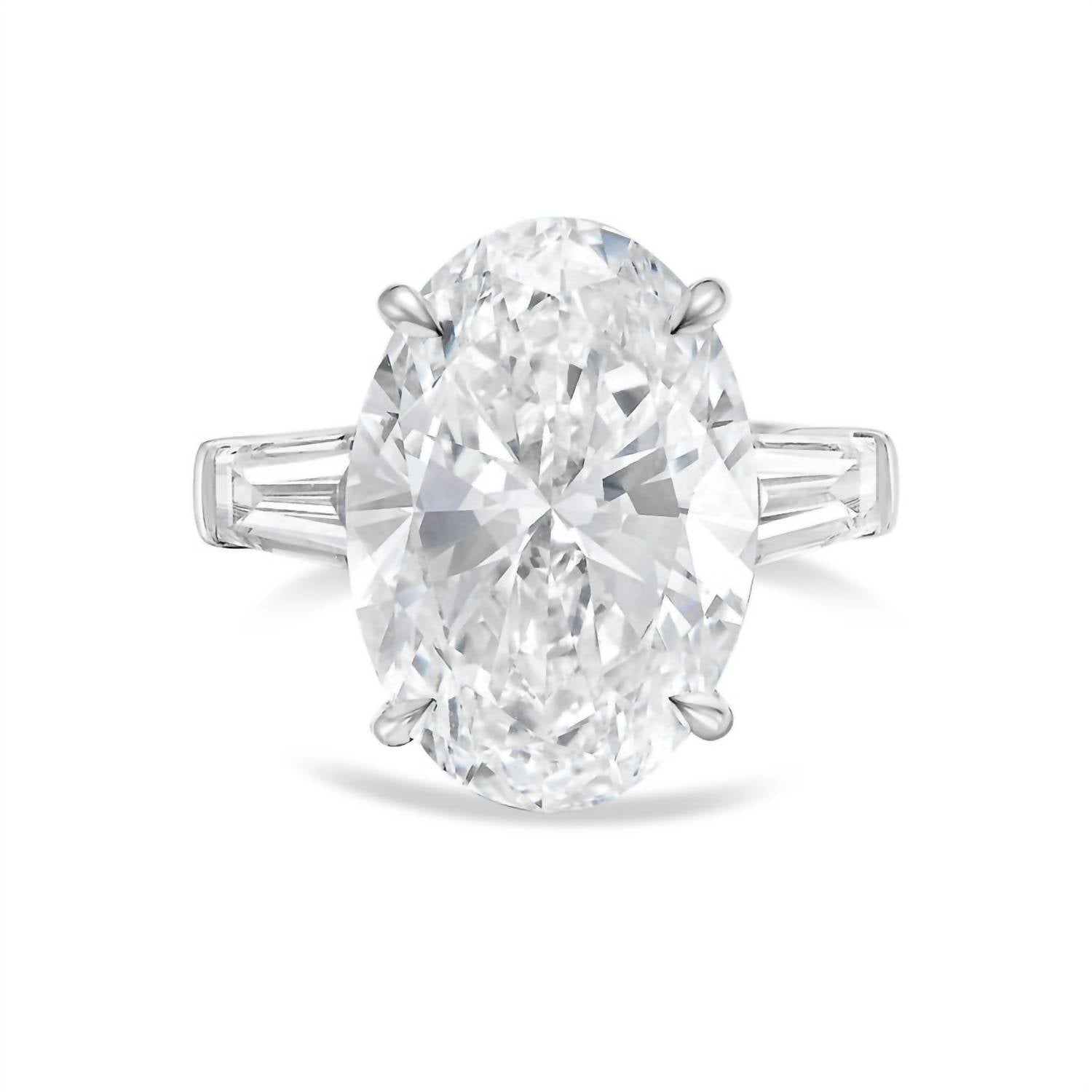 Diana M Jewels - Women's Oval & Baguette Lab-Grown Diamond Jewelry Ring (12.00 Ct) - Luxe