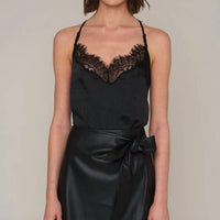 Amylynn - Maeve Lace Edged Satin Top