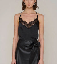 Amylynn - Maeve Lace Edged Satin Top