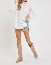 Sweet Lovely By Jen - Magnolia Poplin Shirt