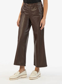 Kut From The Kloth - AUBRIELLE HIGH WAIST ANKLE WIDE LEG FAUX LEATHER PANTS