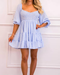 Mable - Say So Gingham Babydoll Dress