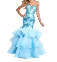 Blush Prom - Ruffled Strapless Mermaid Gown