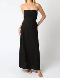 Olivaceous - The Lila Linen Maxi Dress