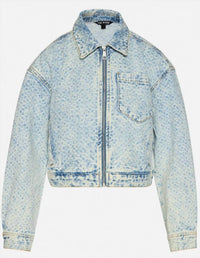Steve Madden - Glacia Rhinestone Denim Jacket