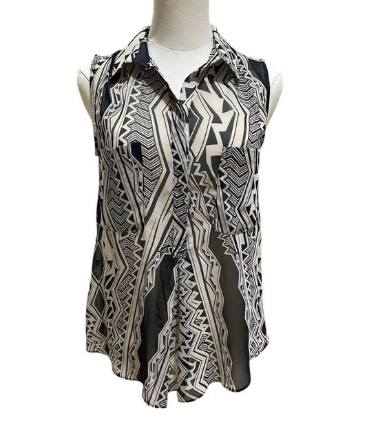 Bcbgmaxazria - Pleated Chiffon Tunic Top