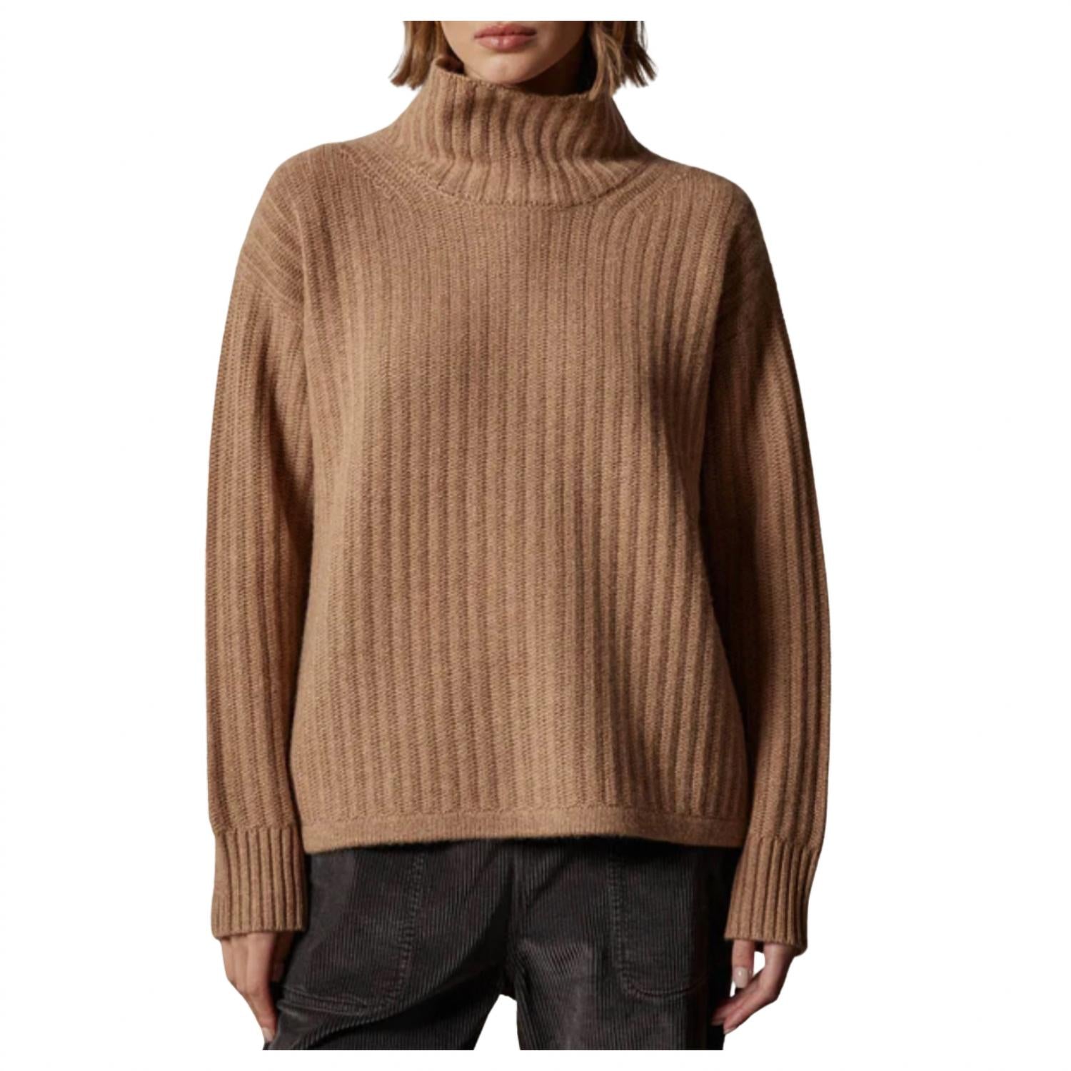 James Perse - Cashmere Rib Funnel Neck Top