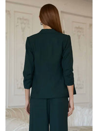 Skies Are Blue - Shirred Sleeve Blazer