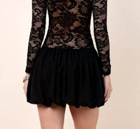 Nylon Apparel Jane Lace Dress in black - women's dress - detail view