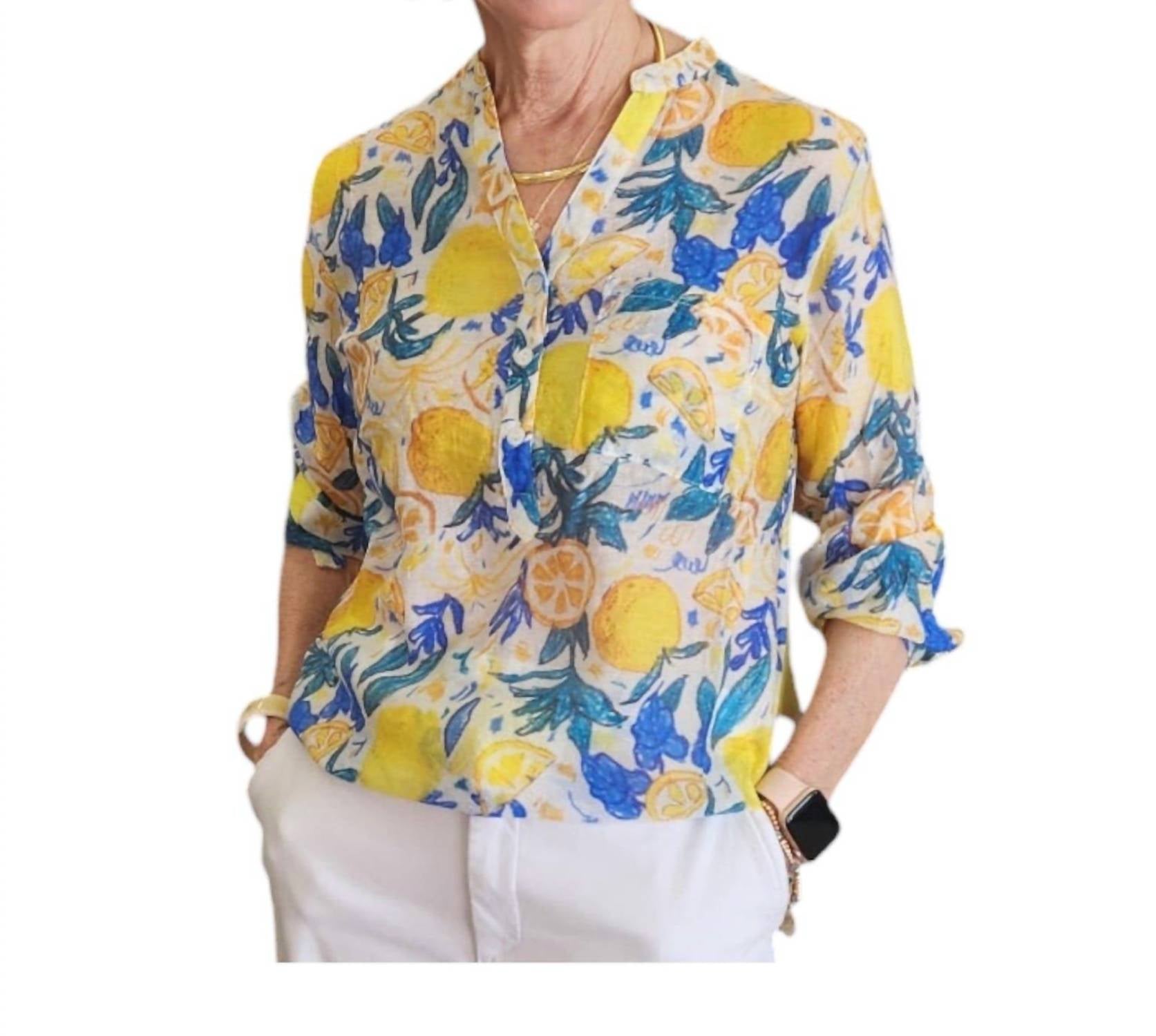 TEMPO PARIS Lemon Zest for Life Top in yellow - women's blouse