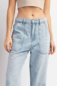 Ee:Some - Keep It Cool High Waisted Denim Joggers