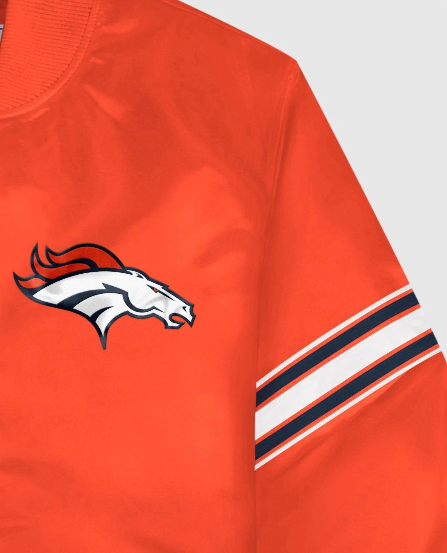 Starter - Men's Denver Broncos Satin Full-snap Jacket