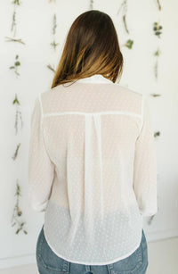 Long Sleeve Neck Tie Blouse
