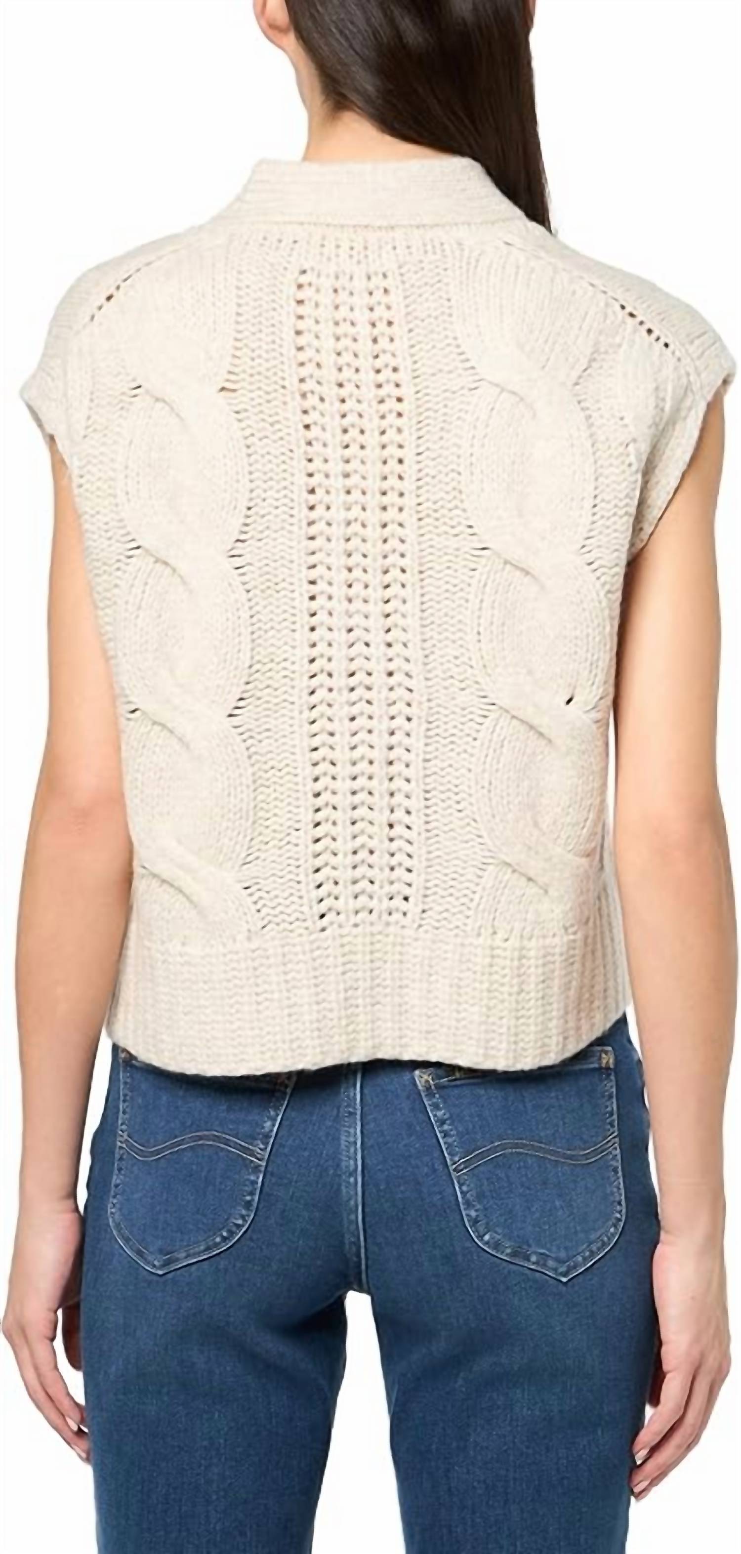 Ramy Brook - Adelaide V-neck Sleeveless Cable Knit Sweater