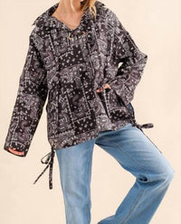 And The Why - Lace Up Pullover Windbreaker Jacket