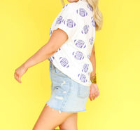 Queen Of Sparkles - 'game Day' Football Tee
