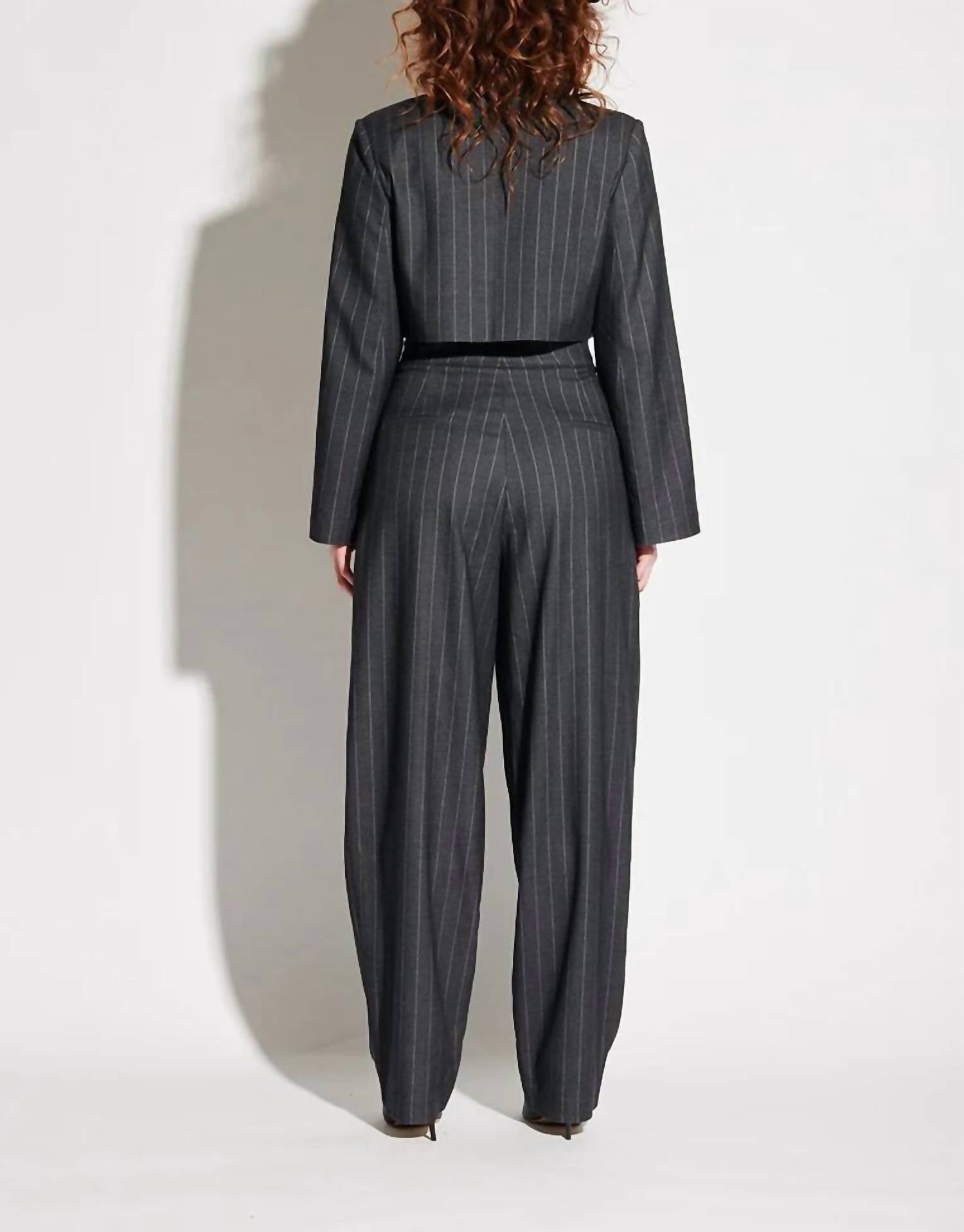 Circular Path - Samantha Crop Tie Blazer