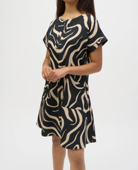 Joseph Ribkoff - Abstract Print A-Line Dress