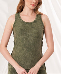 Angel Apparel Comfy Tank Top in army - women's tank top - detail view