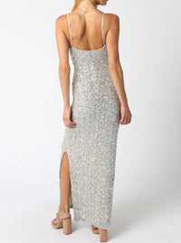 Olivaceous - Gilded Night Midi Dress