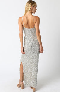 Olivaceous - Gilded Night Midi Dress
