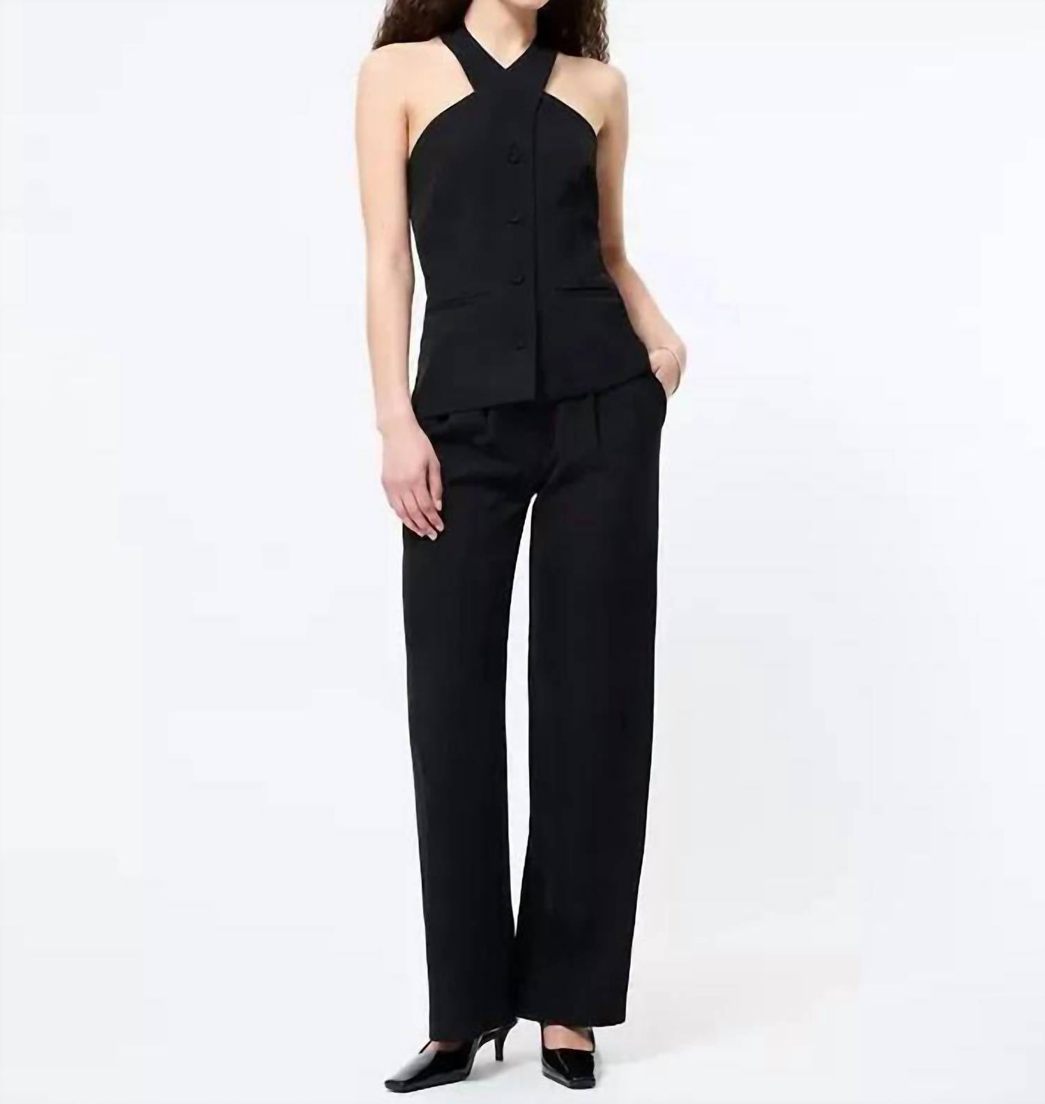 French Connection - Harry Suiting Criss Cross Vest Top
