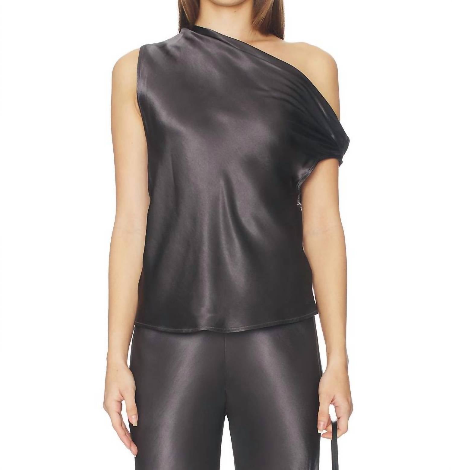 Enza Costa - Satin Bias Off-shoulder Top