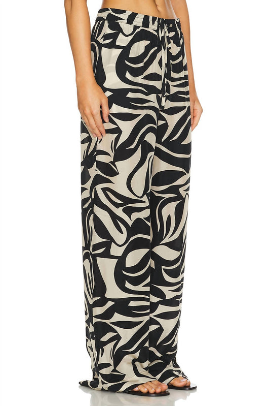 Enza Costa - Resort Printed Cupro Wide Leg Pants